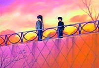 Madoka et Kyosuke dans les jardins suspendus