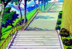 L'escalier de l'épisode 5 et sa nouvelle rampe