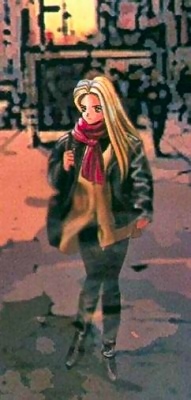Hikaru Hiyama dans les rues de New York